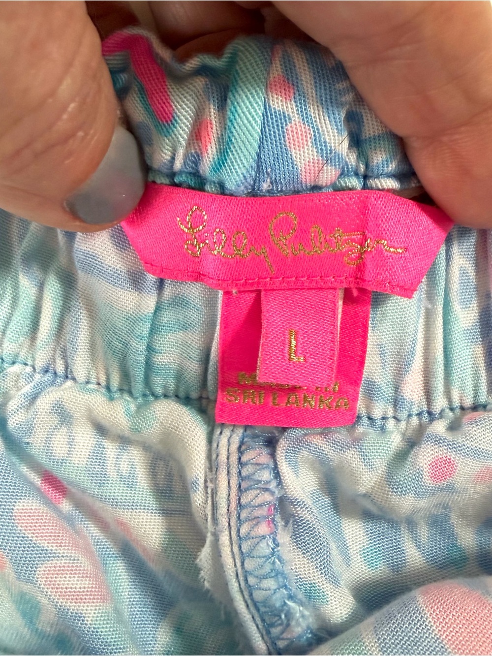 Lilly Pulitzer Kothmale Sri Lanka Paisley Paperbag Waist Tie Front Shorts Size L - Picture 9 of 16
